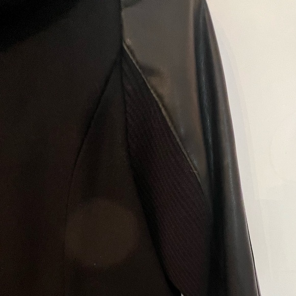 LAUNDRY BY SHELLI SEGAL S/CH/P ASYMMETRICAL WOMENS WOOL BLEND COAT BLACK SMALL - Picture 9 of 14